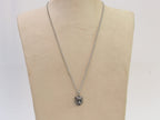 Oxidised silver panther pendant