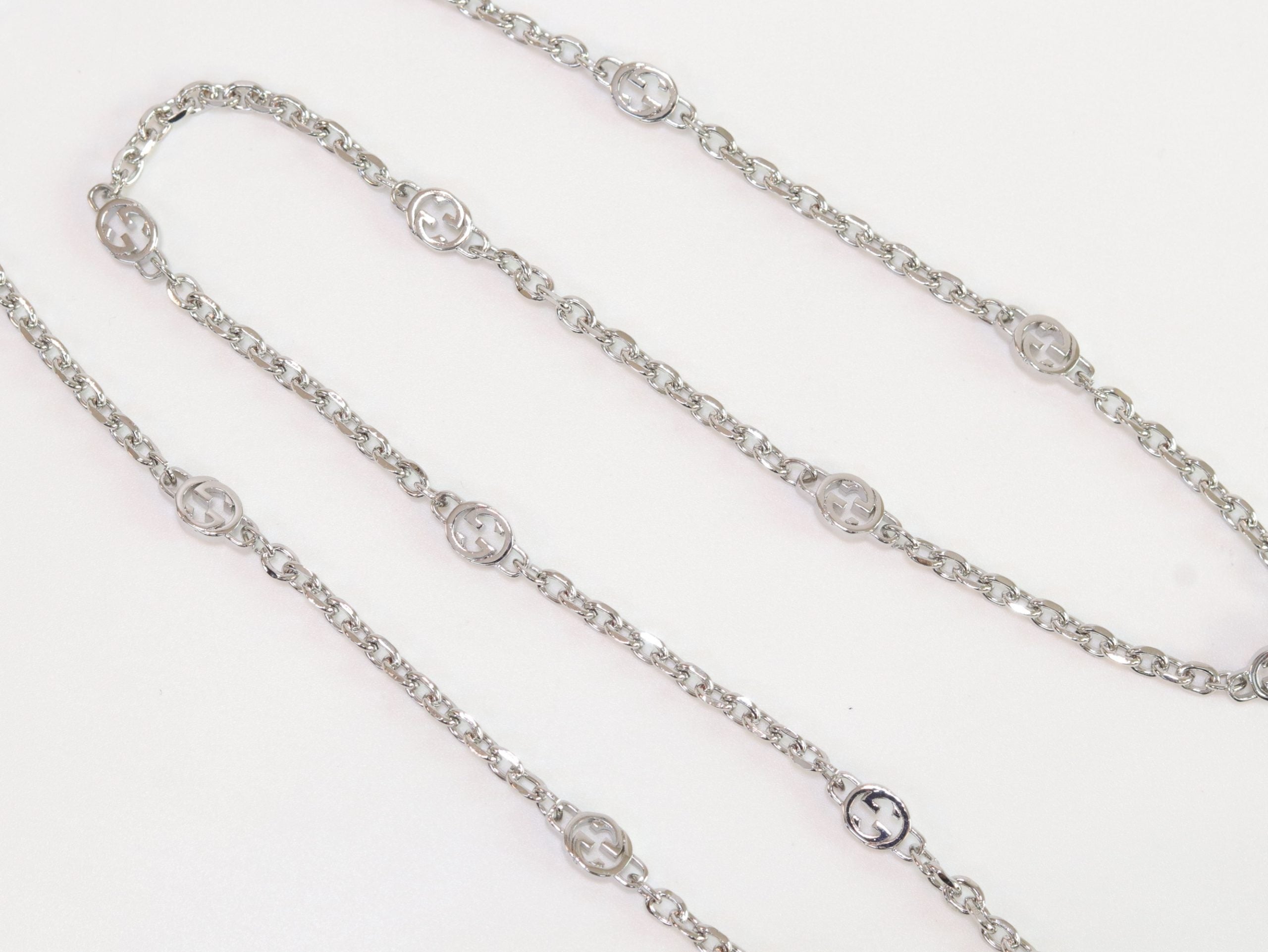 Oxidised silver double G pendant