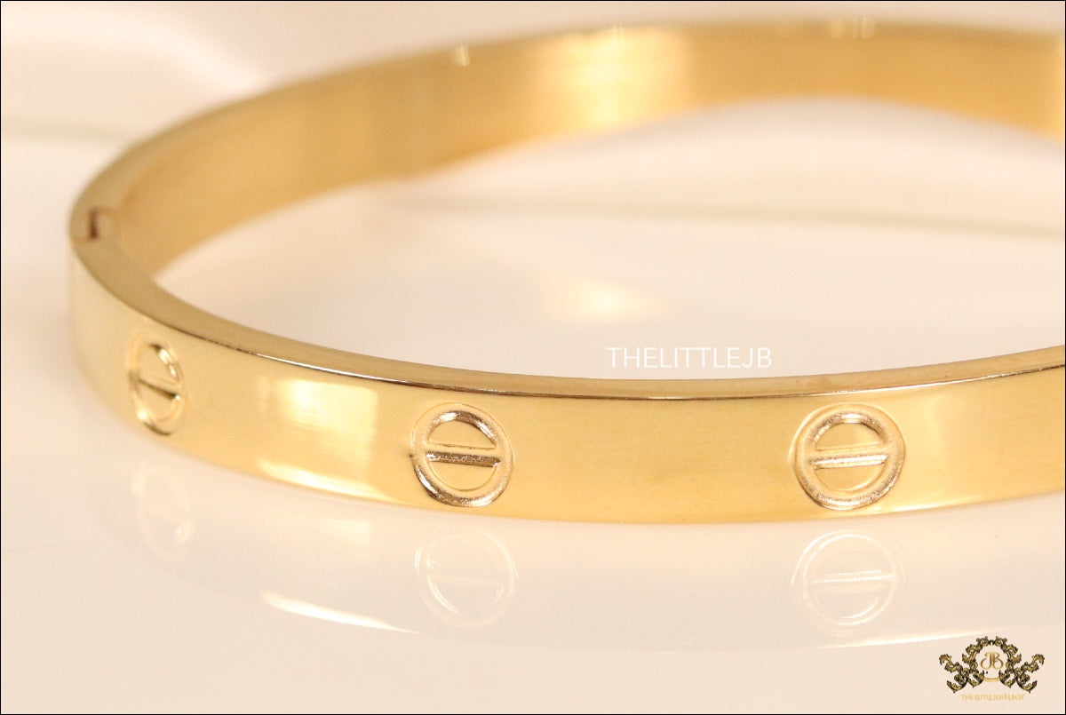 Women's Gold Plated love bracelet with screws