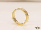 4.5mm gold plated band with screws