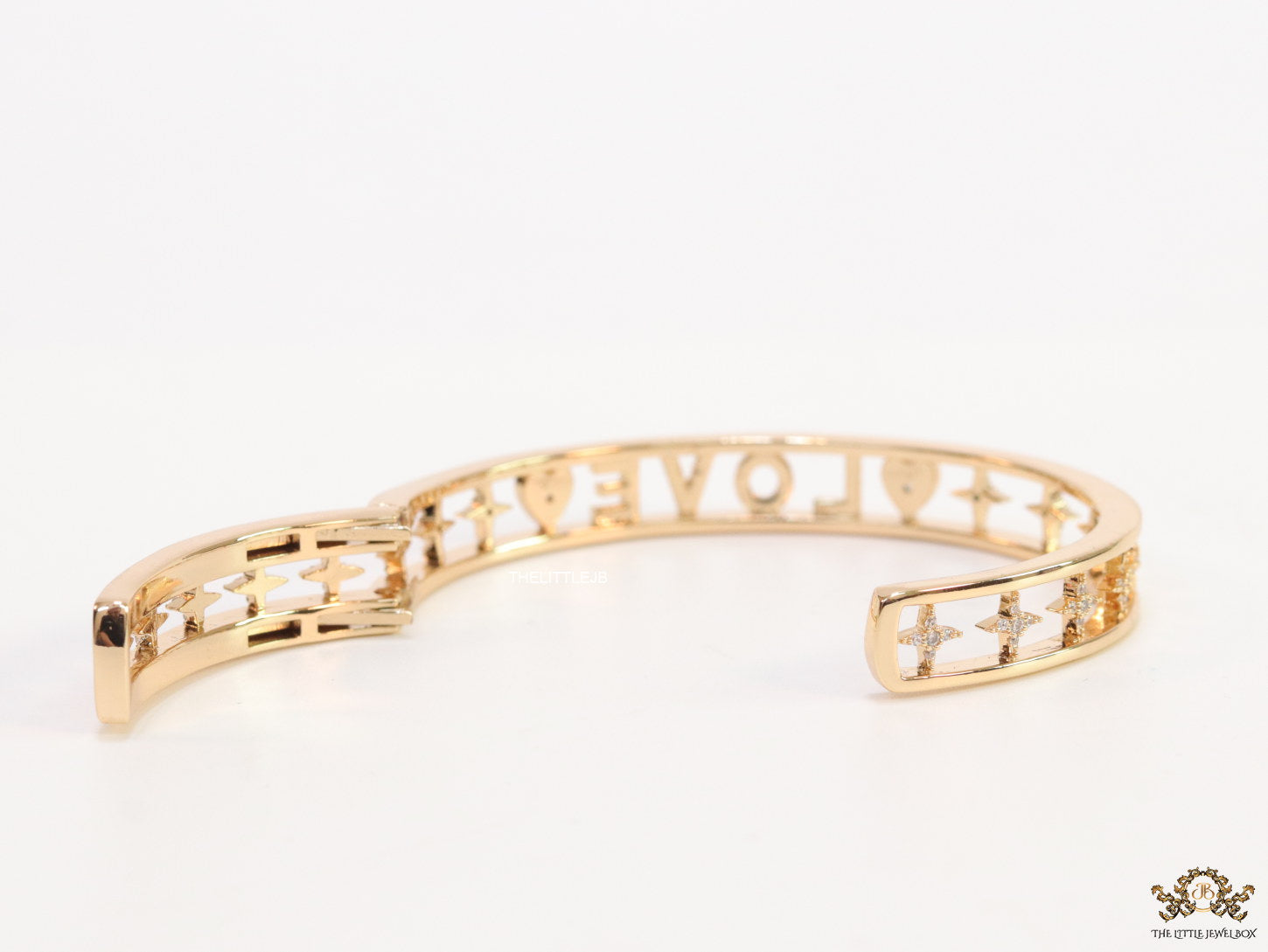 Gold plated cz LOVE bracelet