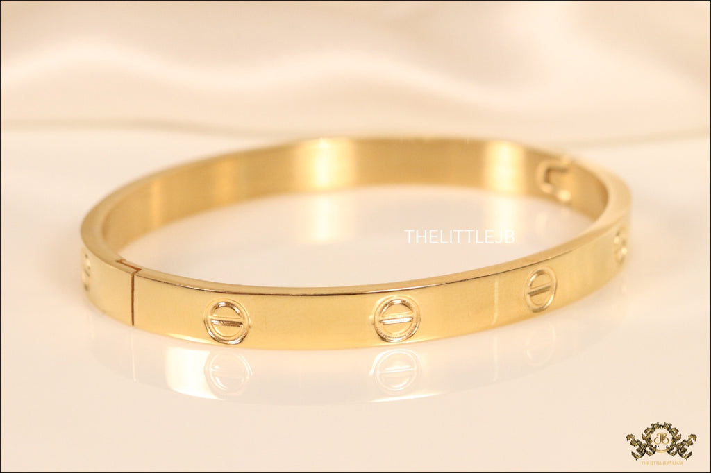 Women's Gold Plated love bracelet with screws