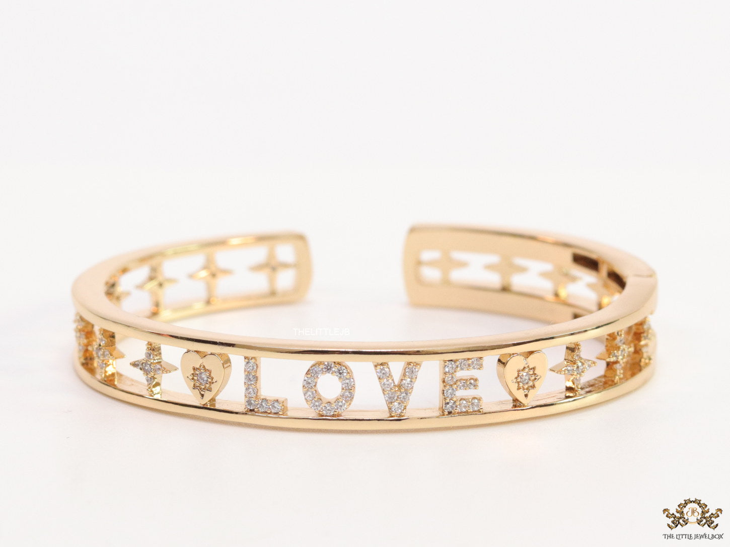 Gold plated cz LOVE bracelet