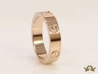 4.5mm rose gold plated band with screws