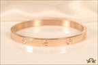 Women Rose Gold Plated bracelet with screws