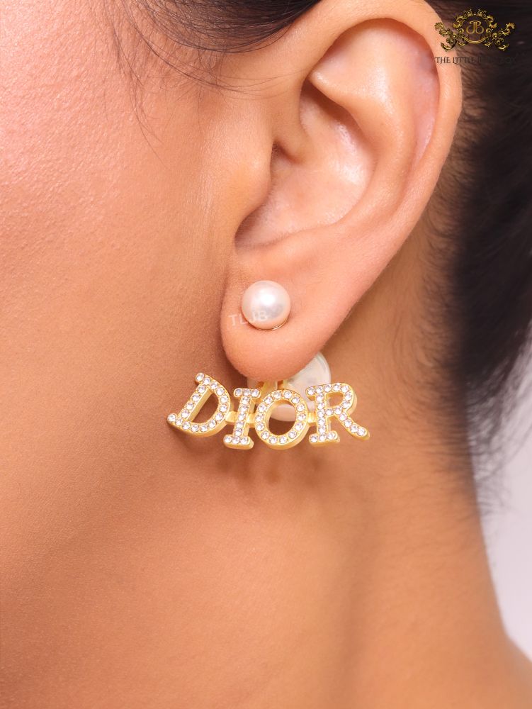 Pearl ad Cz alphabet studs