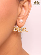 Pearl ad Cz alphabet studs