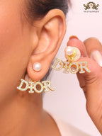 Pearl ad Cz alphabet studs