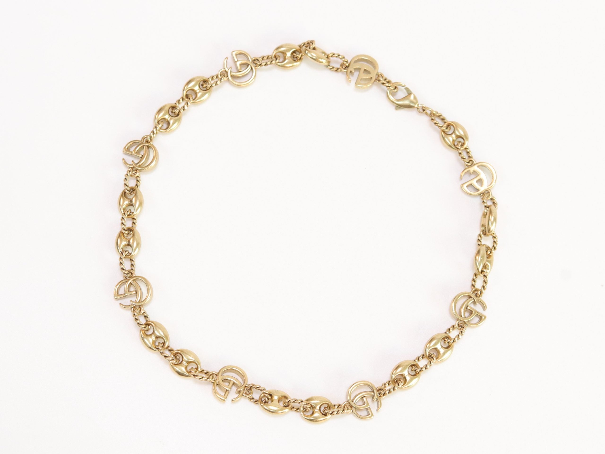 Double G gold plated chain