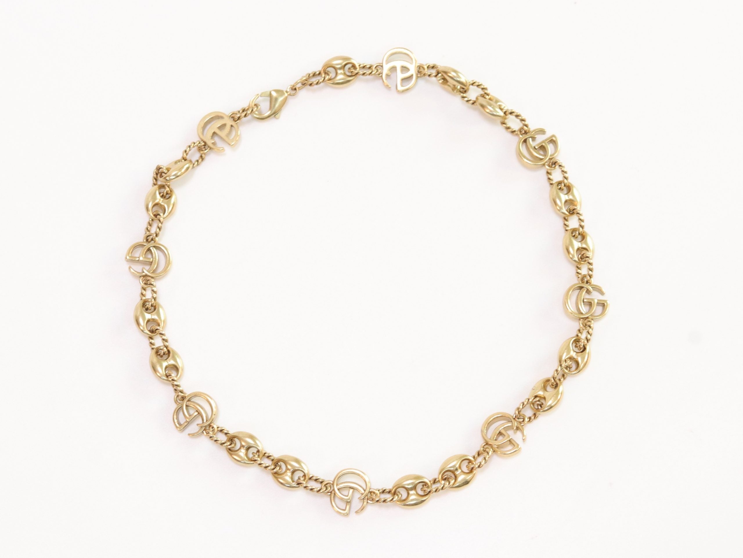 Double G gold plated chain