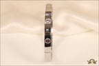 Women's Platinum Plated love bracelet with screws and zircons
