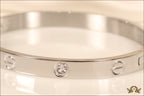 Women's Platinum Plated love bracelet with screws and zircons