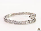 Platinum plated cz serpent bracelet