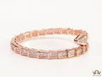 Rose gold cz serpent bracelet