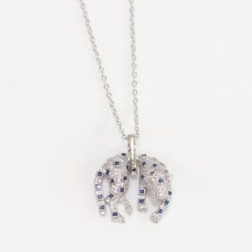 Platinum Panther pendant in sleek chain