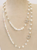 Double C small pearl chain