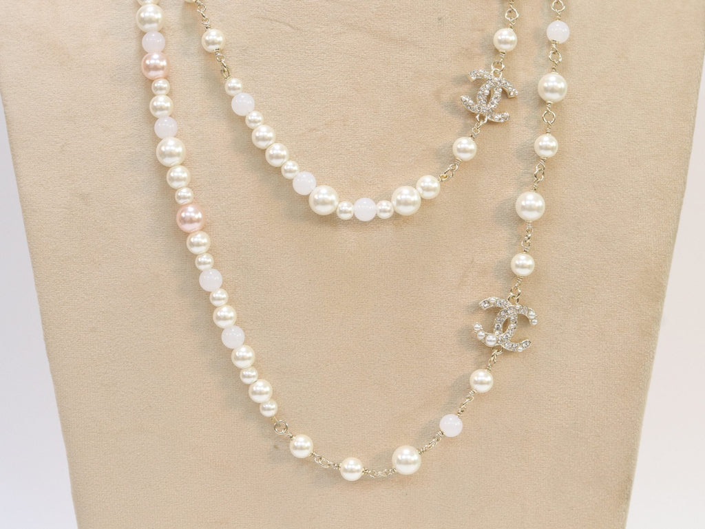Double C small pearl chain