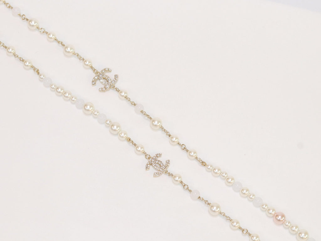 Double C small pearl chain
