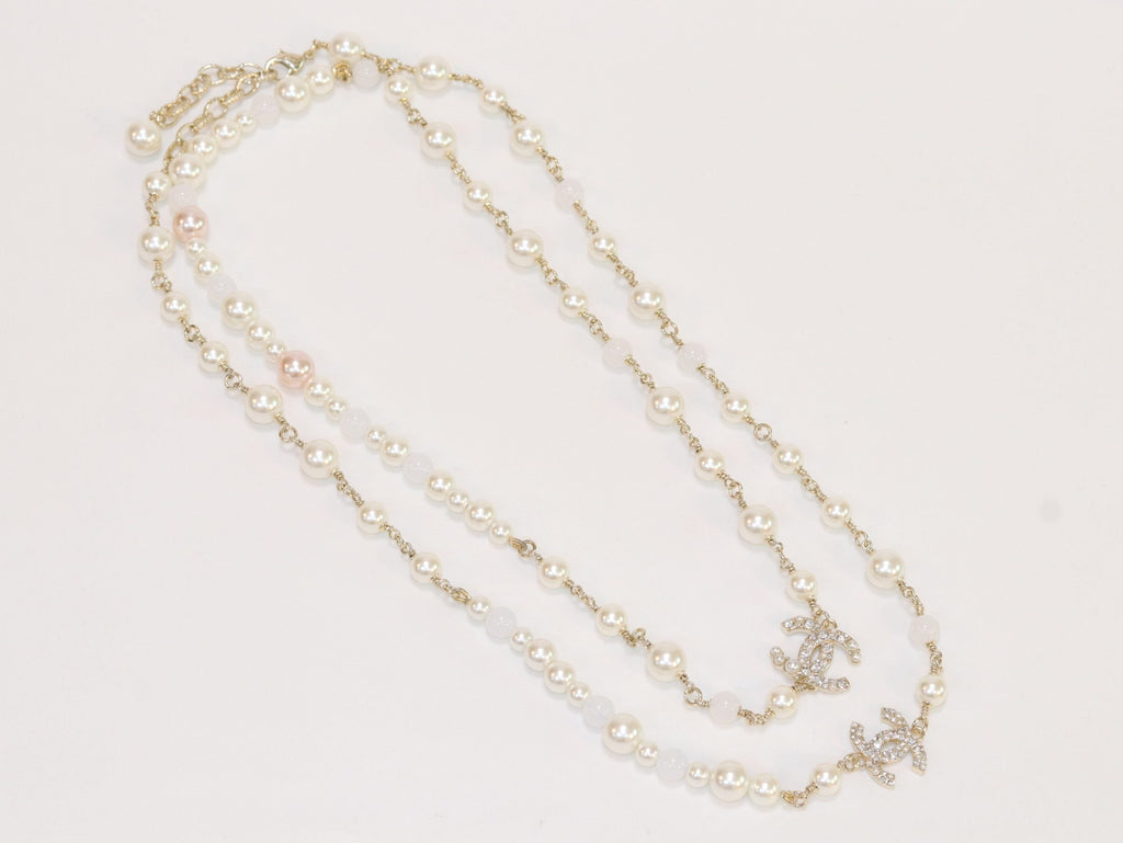 Double C small pearl chain