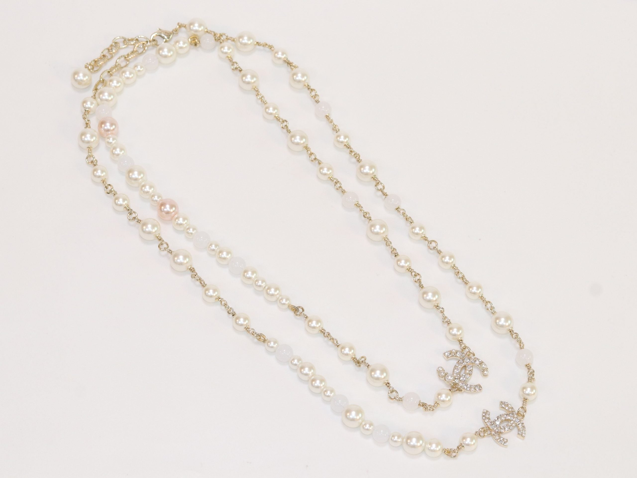 Double C small pearl chain