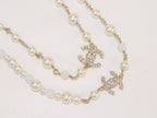 Double C small pearl chain