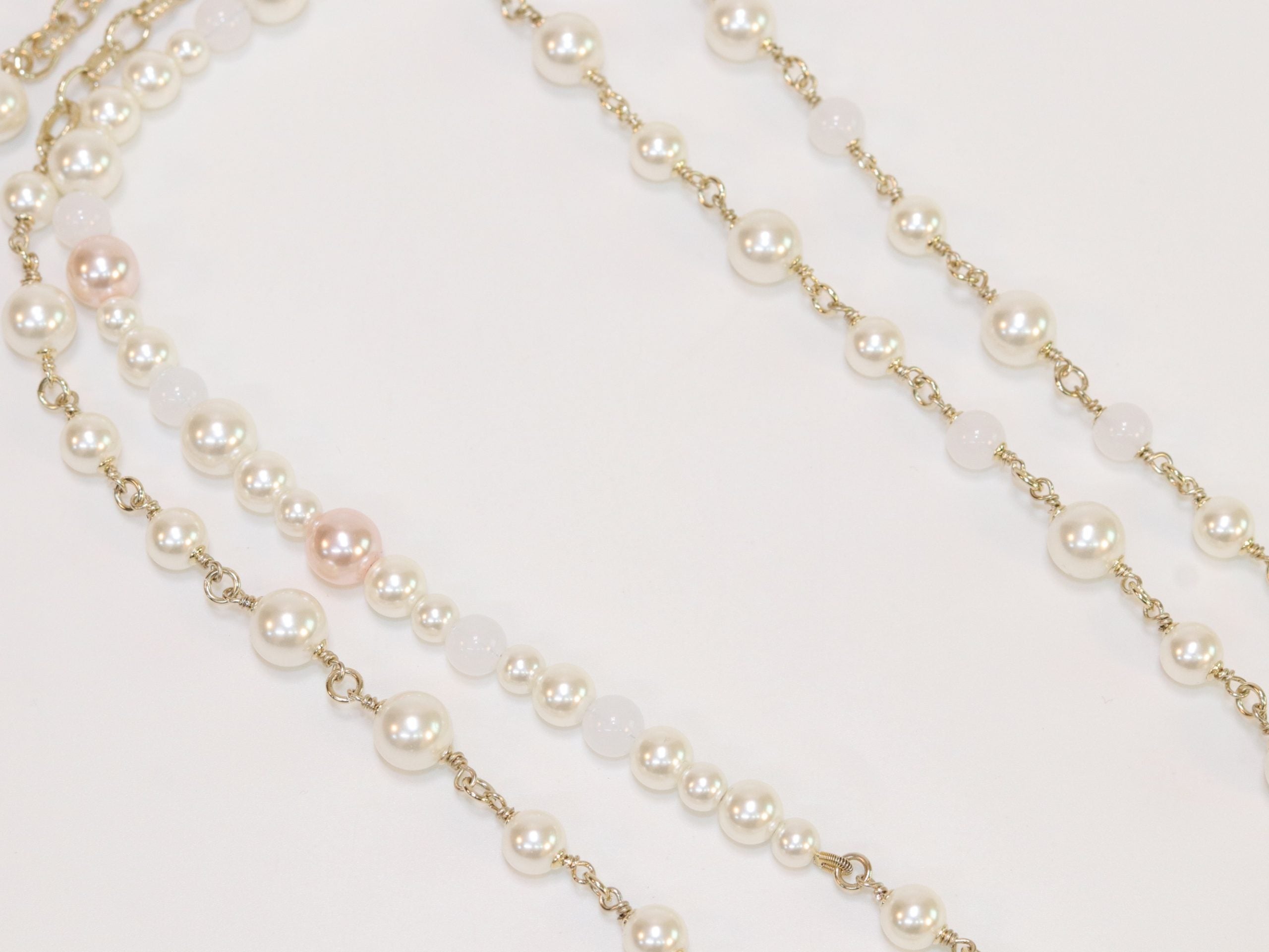 Double C small pearl chain