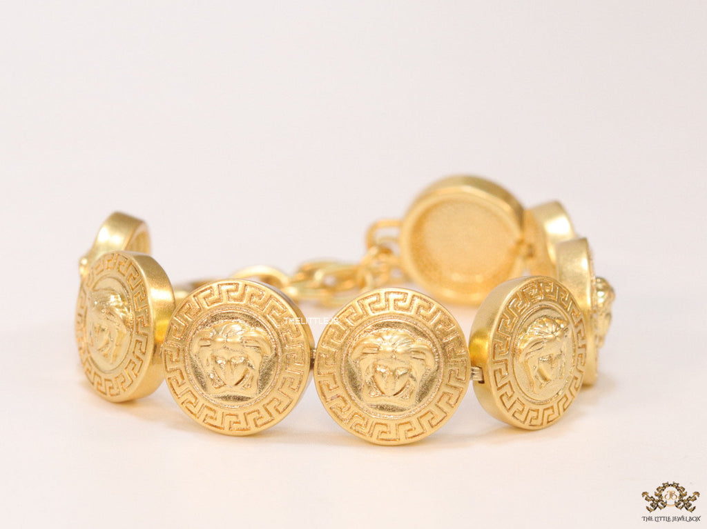 Golden Medusa disc bracelet