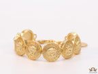 Golden Medusa disc bracelet
