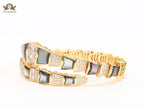 Serpenti black and gold bracelet with cz