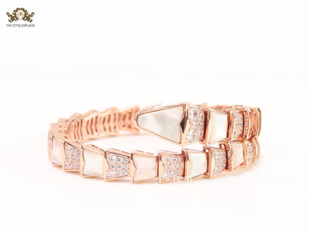 Serpenti rose gold and cz bracelet