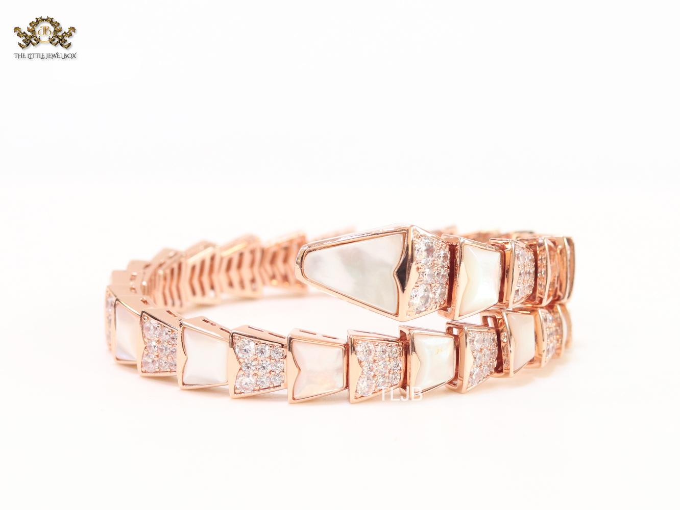 Serpenti rose gold and cz bracelet