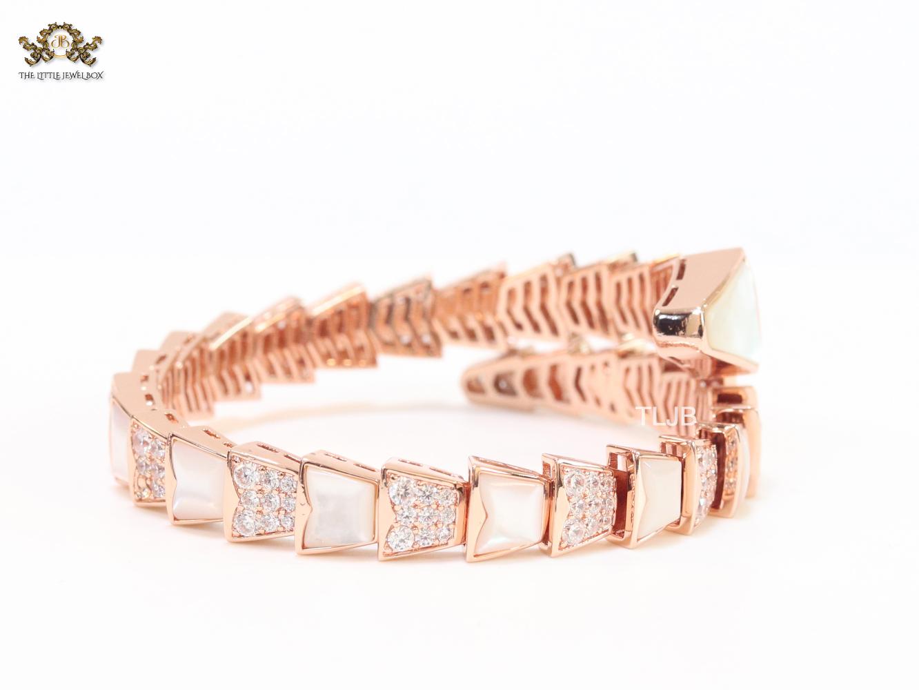 Serpenti rose gold and cz bracelet