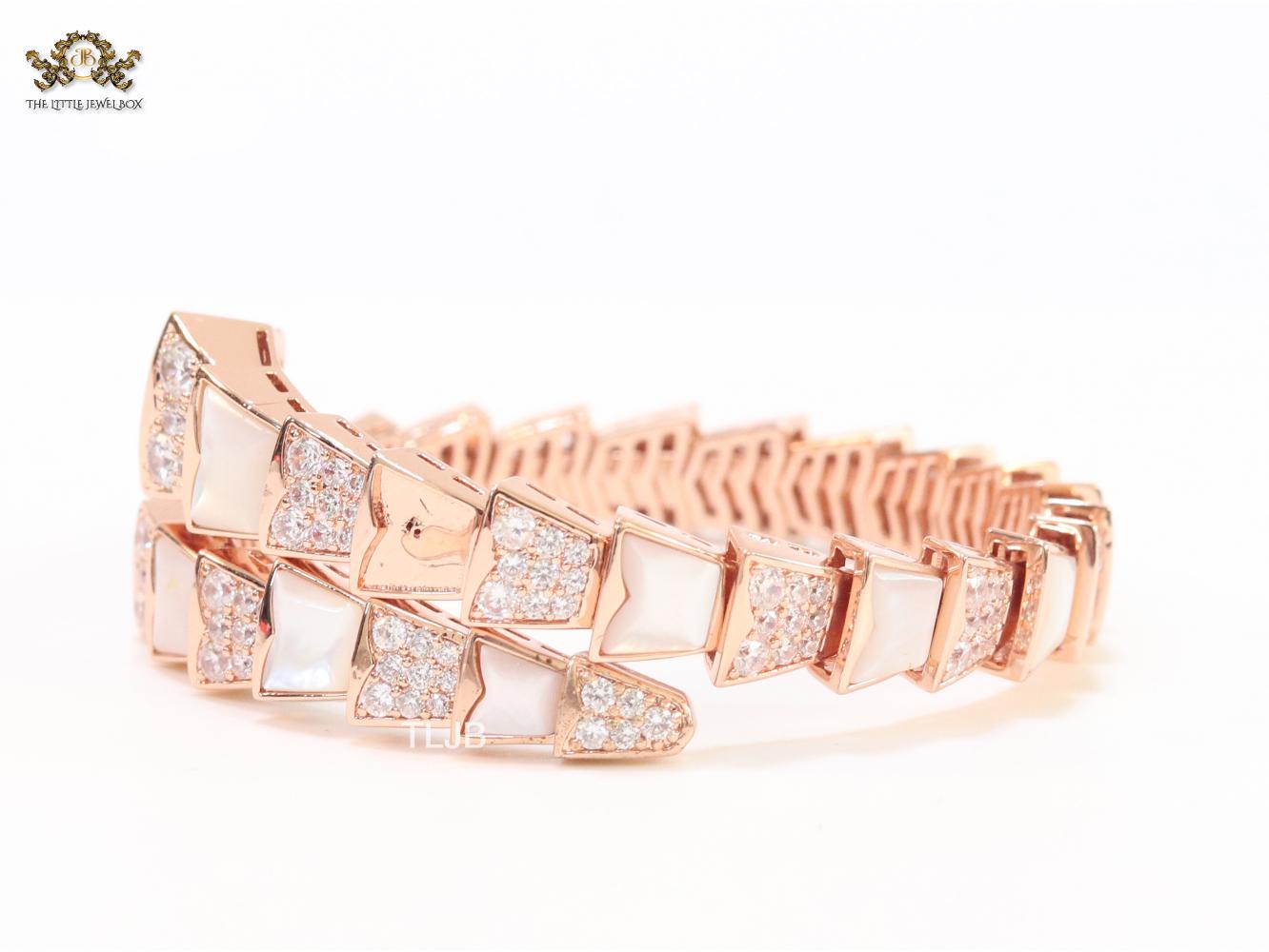 Serpenti rose gold and cz bracelet