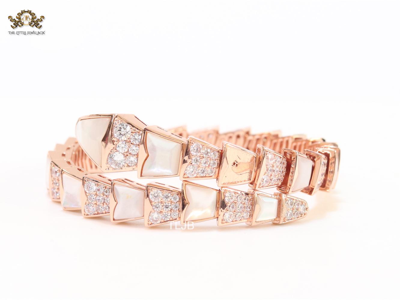 Serpenti rose gold and cz bracelet