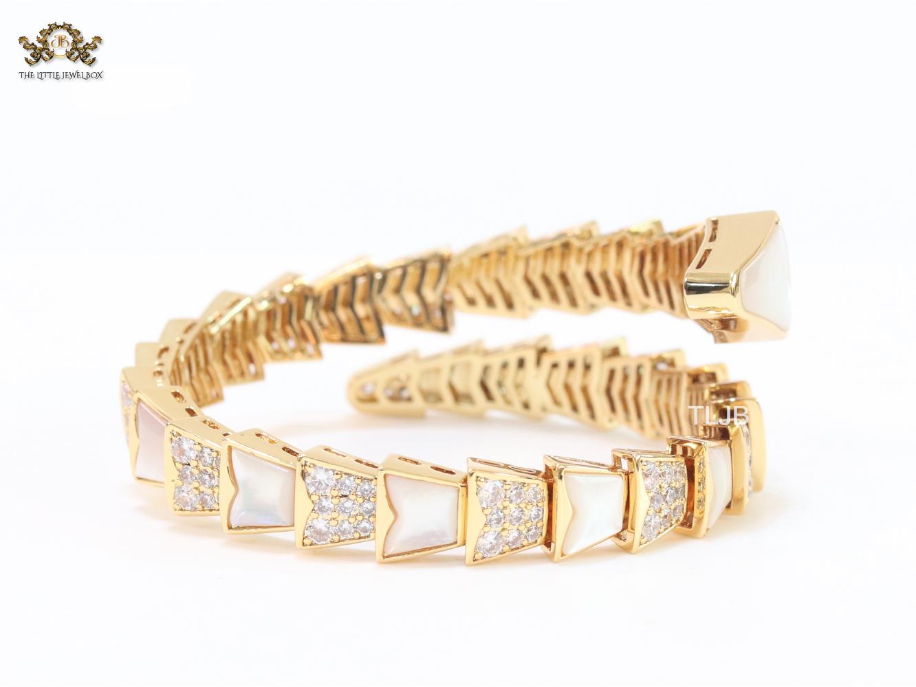 Serpenti gold and cz bracelet