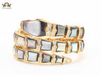 Serpenti black and gold three layer bracelet