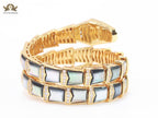 Serpenti black and gold three layer bracelet