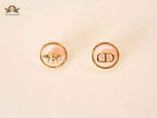Alphabet CD combo bee earrings pink