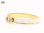 Alphabet H seek bracelet with white print