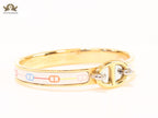 Alphabet H seek bracelet with white and multi colour print
