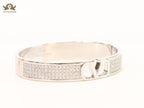 Alphabet V cz and platinum bracelet