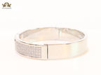 Alphabet V cz and platinum bracelet