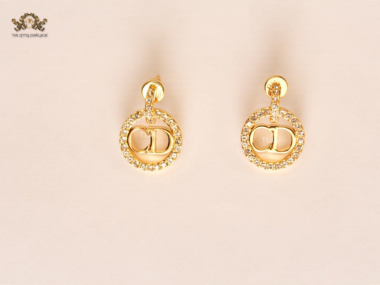 Alphabet CD Halo Drops gold