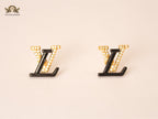alphabet LV Noir Spark earring