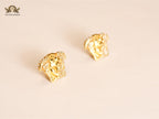 Divine Gold Medusa earrings with cz