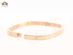 Rose gold plated plated rectangular screw bracelet