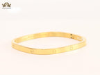 Gold plated plated rectangular screw bracelet