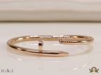 5mm thick rose gold plated nail shaped men’s bracelet