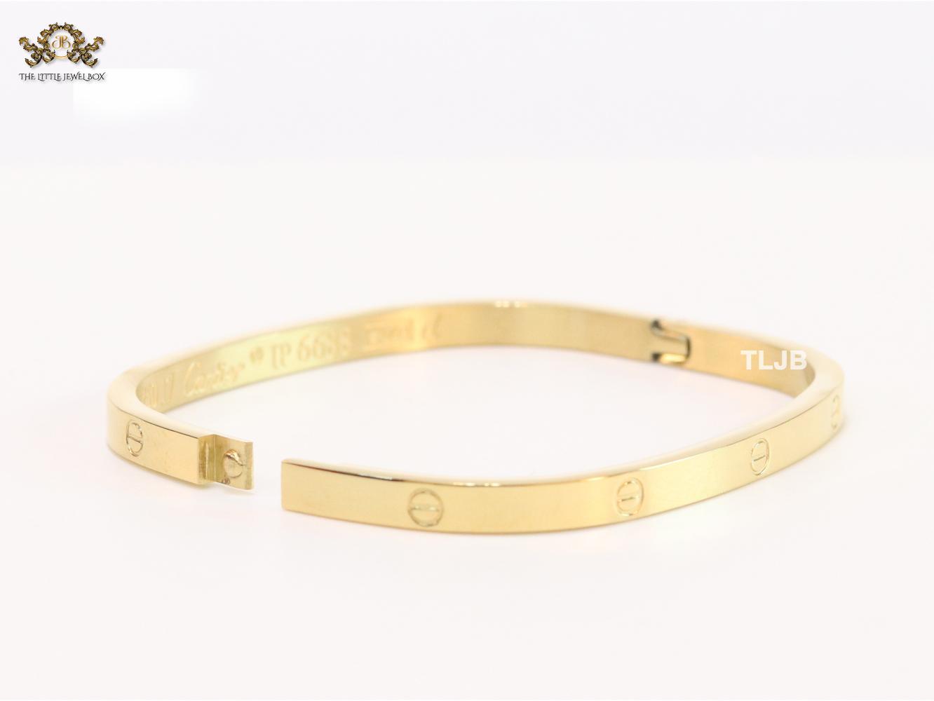 Gold plated plated rectangular screw bracelet