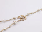 Double layered rustic gold and pear Double C chain